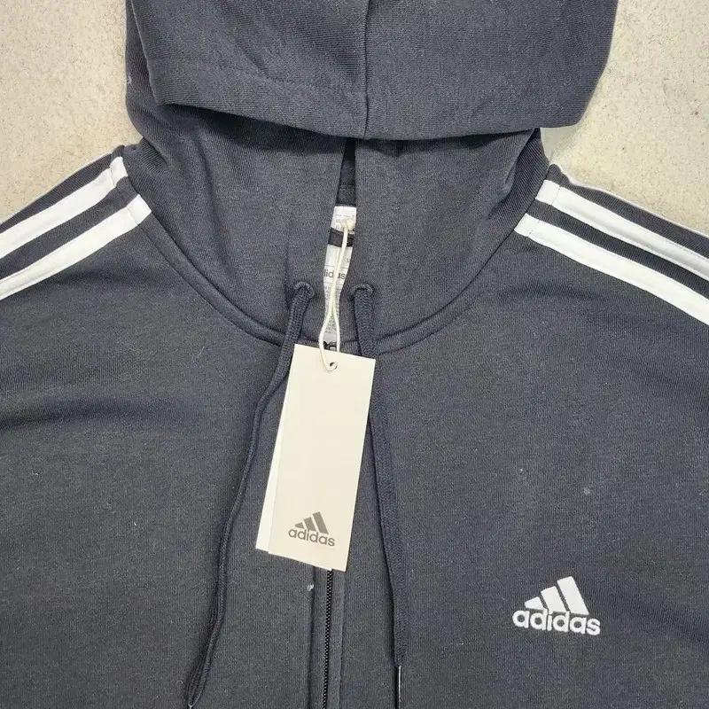 새상품 ADIDAS 에센셜-3 플리스 후드 집업 Men XL 3