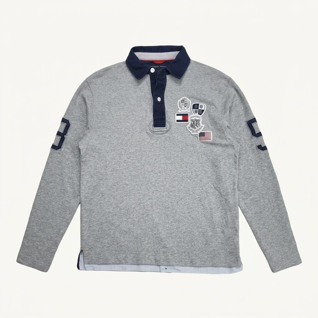 TOMMY HILFIGER 레이어드 카라 긴팔 티 Men M 1