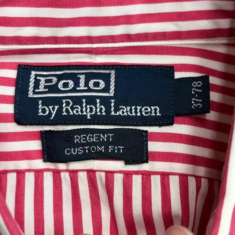 POLO 레드 스트라이프 와이드카라 셔츠 37-78 5
