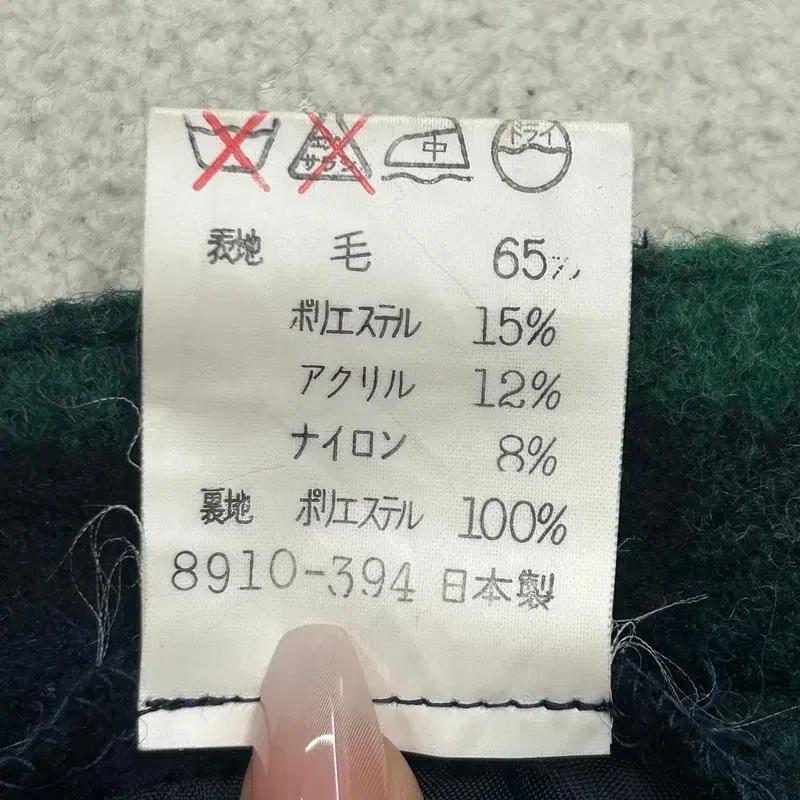 일본판 그린 블루 체크 울 스커트 7