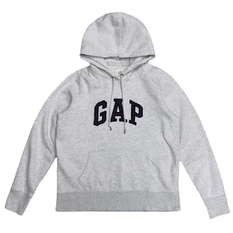 GAP 멜란지 그레이 후드티 L 2