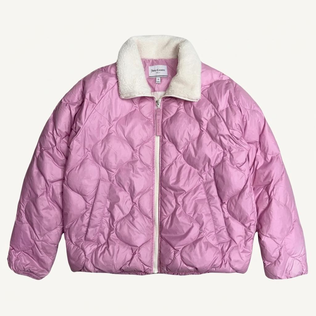 JUICY COUTURE 골프 퀼팅 덕다운 패딩 자켓 M 1