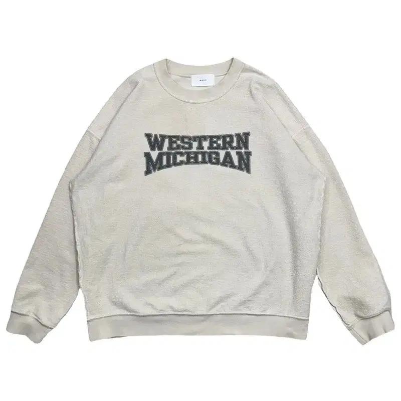 WESTERN MICHIGAN 크루넥 맨투맨 아이보리 OS 2
