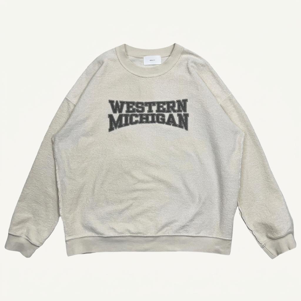 WESTERN MICHIGAN 크루넥 맨투맨 아이보리 OS 1