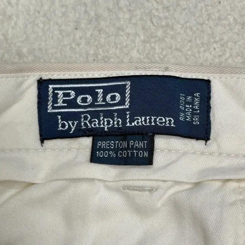 POLO 크림 코튼팬츠 35 5