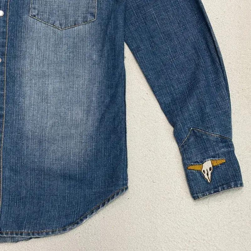 WESTERN DENIM BANK 패치 데님 셔츠 M 3
