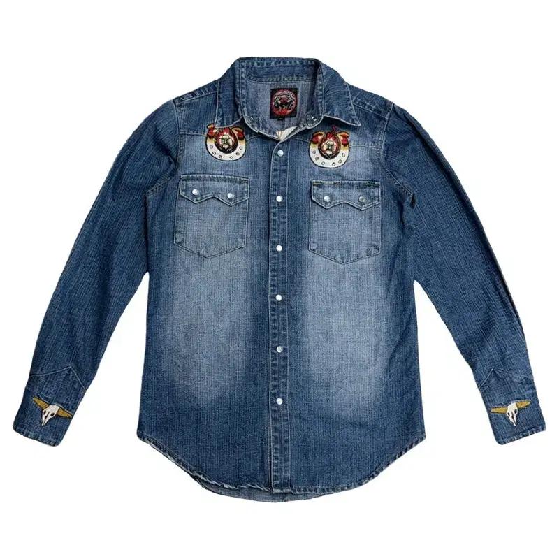 WESTERN DENIM BANK 패치 데님 셔츠 M 2