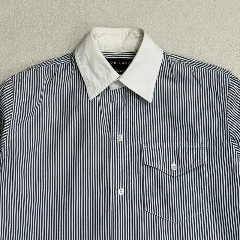 POLO 키즈 블루 스트라이프 셔츠 2 4
