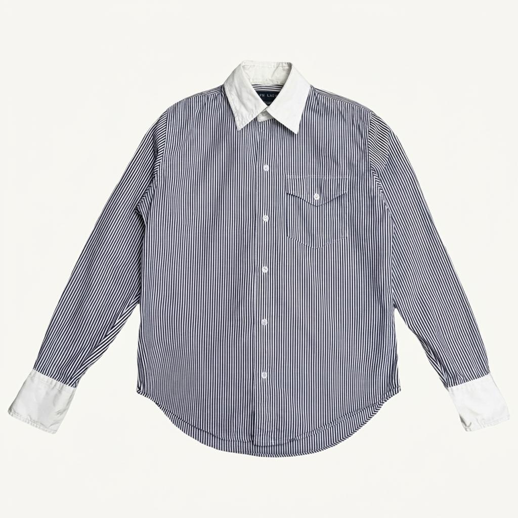 POLO 키즈 블루 스트라이프 셔츠 2 1