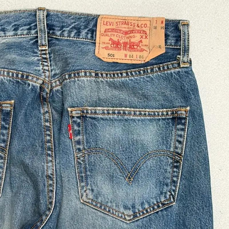 LEVI'S 501 데님 워싱진 84X86 9