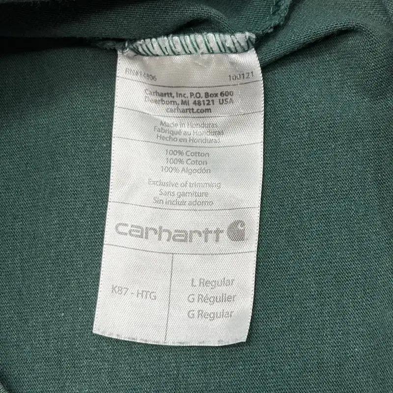 CARHARTT 오리지널 핏 포켓 반팔티 그린 L 6