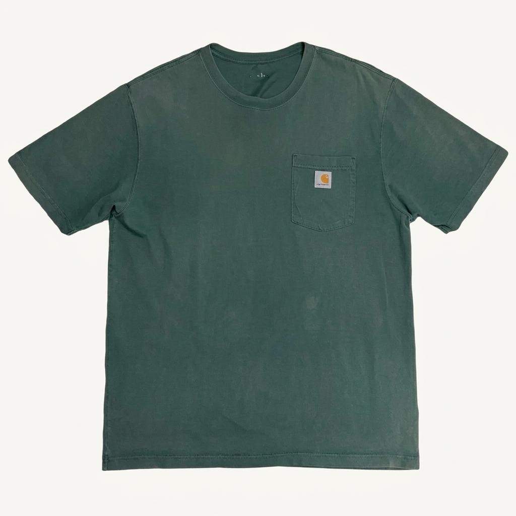 CARHARTT 오리지널 핏 포켓 반팔티 그린 L 1