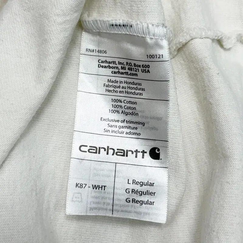 CARHARTT 오리지널 핏 포켓 반팔티 화이트 L 6