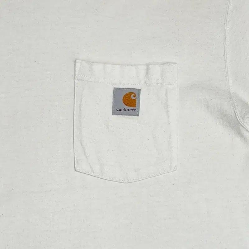 CARHARTT 오리지널 핏 포켓 반팔티 화이트 L 4