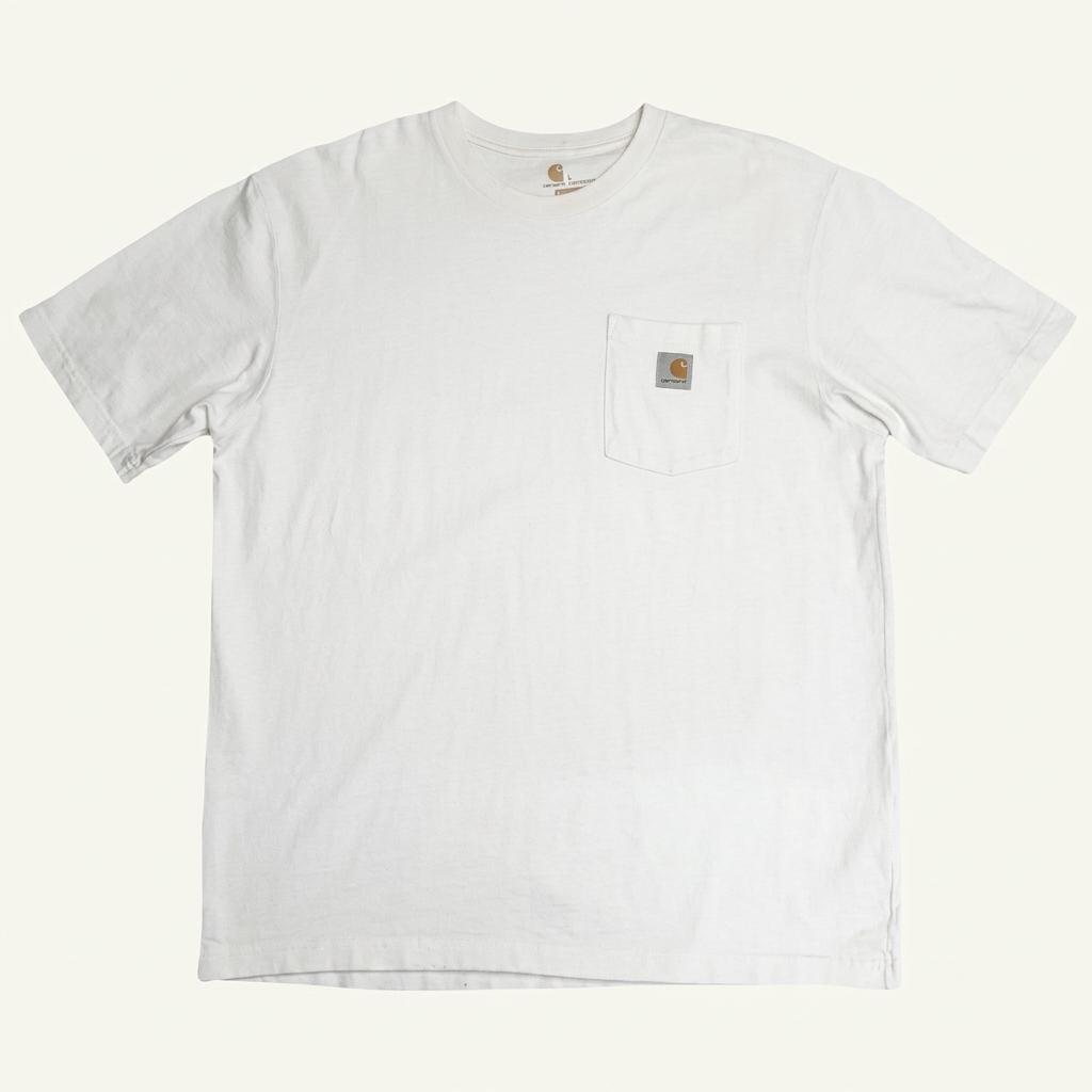 CARHARTT 오리지널 핏 포켓 반팔티 화이트 L 1