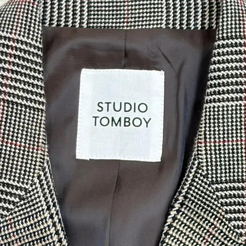 STUDIO TOMBOY 체크 더블 브레스티드 블레이저 90 5