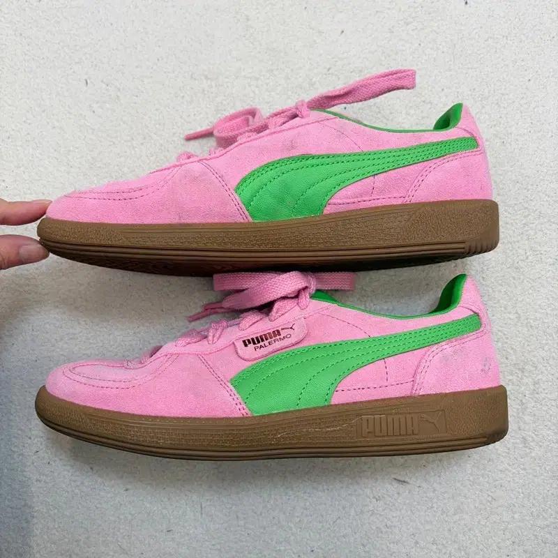 PUMA 팔레르모 스페셜 핑크 딜라이트 그린 245 3