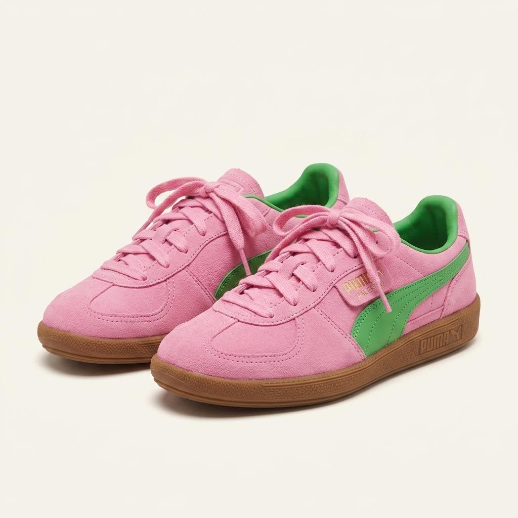 PUMA 팔레르모 스페셜 핑크 딜라이트 그린 245 1