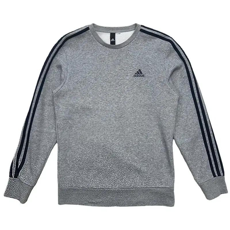 아디다스 에센셜 3S 크루FT L/S 맨투맨 그레이 2
