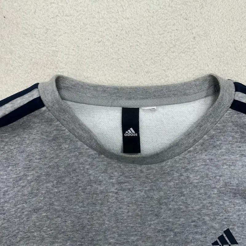 아디다스 에센셜 3S 크루FT L/S 맨투맨 그레이 5