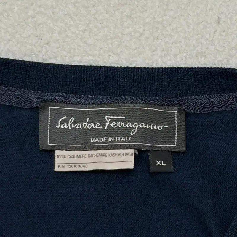 FERRAGAMO 캐시미어100% 브이넥 스웨터 XL 5