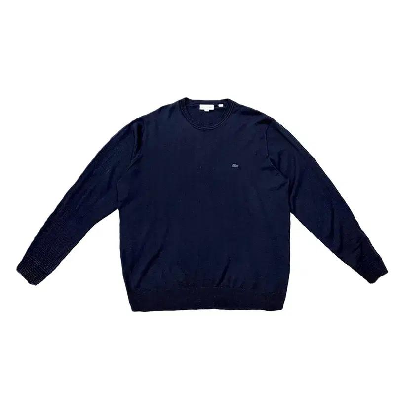 LACOSTE 네이비 메리노울 크루넥 스웨터 XXL 2