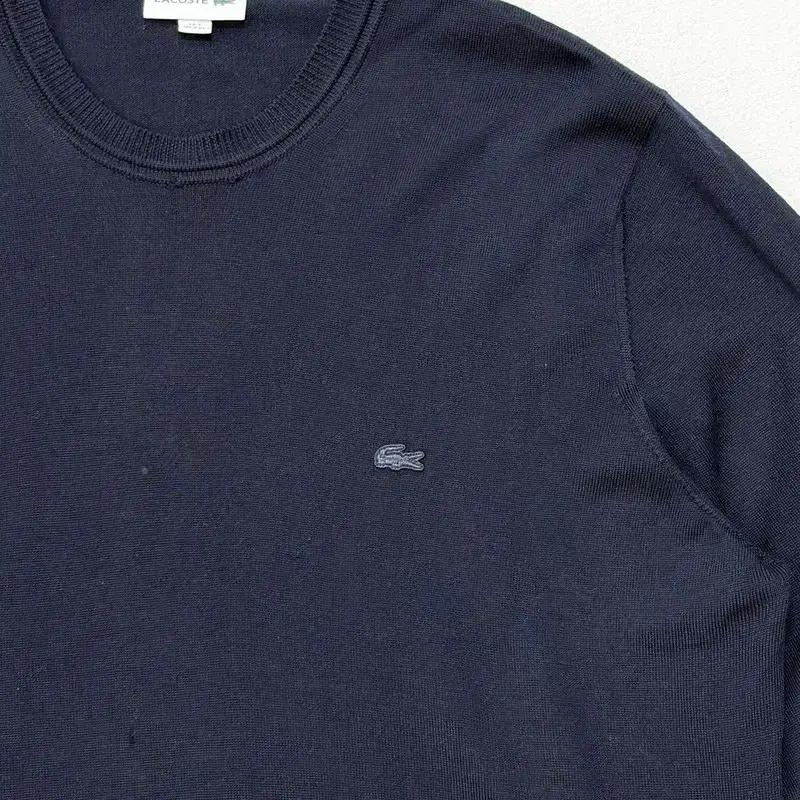 LACOSTE 네이비 메리노울 크루넥 스웨터 XXL 4