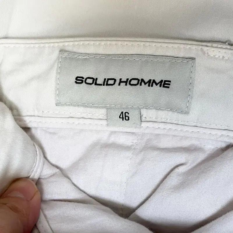 SOLIDHOMME(우영미) 크림 코튼 팬츠 46 5