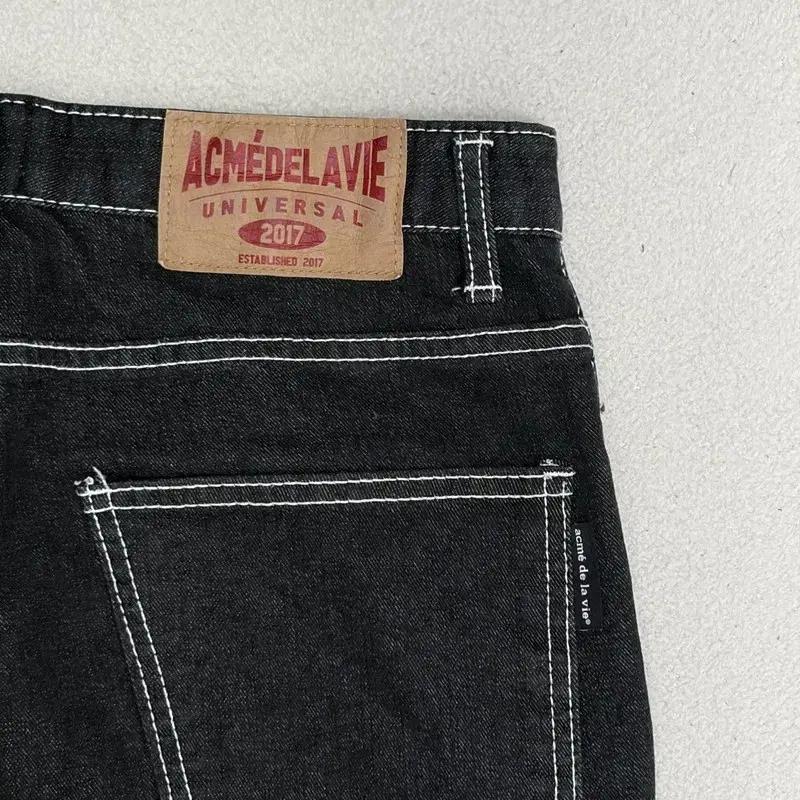 ACME DE LA VIE 블랙 생지 데님 팬츠 1 8