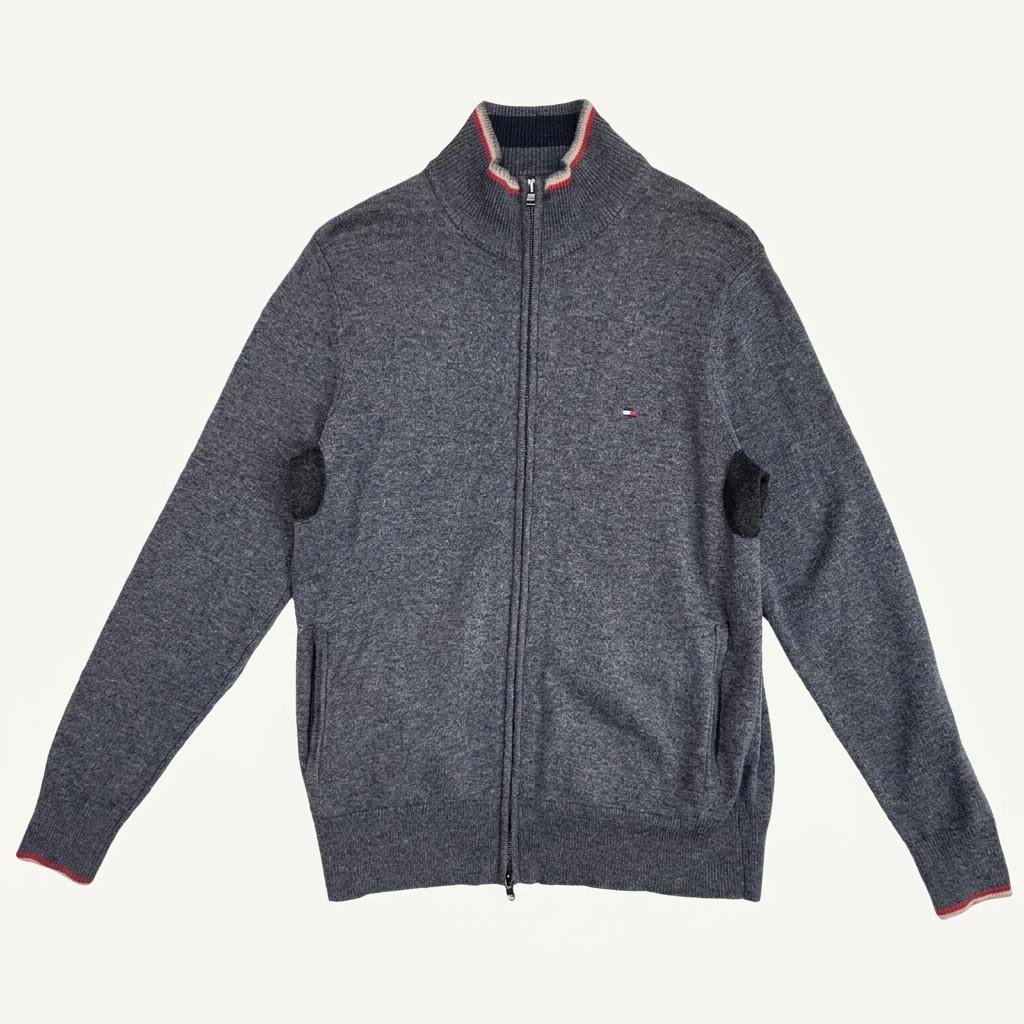 TOMMY HILFIGER 엘보패치 니트집업 1