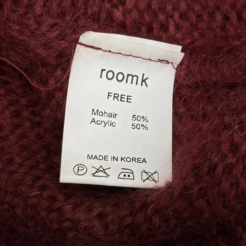 ROOMK 모헤어 니트 스웨터 와인 F 5