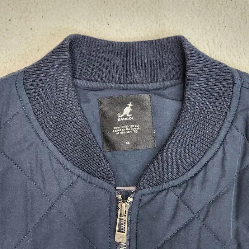 KANGOL 블랙다이아몬드 퀼팅 붐버 자켓  XL 7