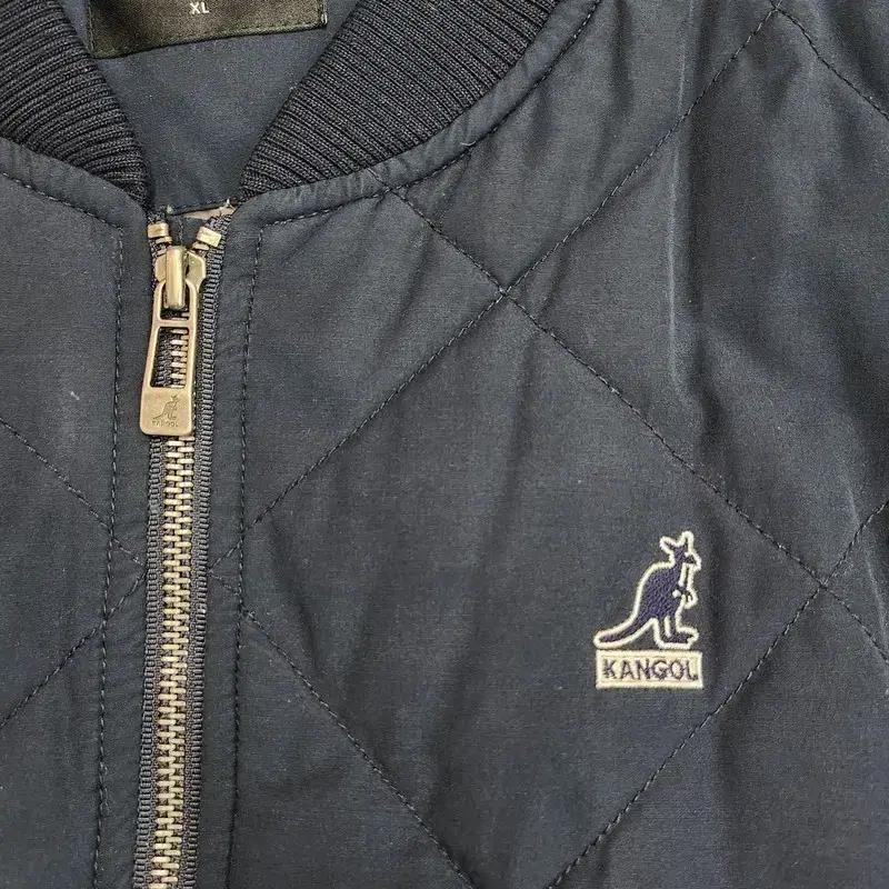 KANGOL 블랙다이아몬드 퀼팅 붐버 자켓  XL 6