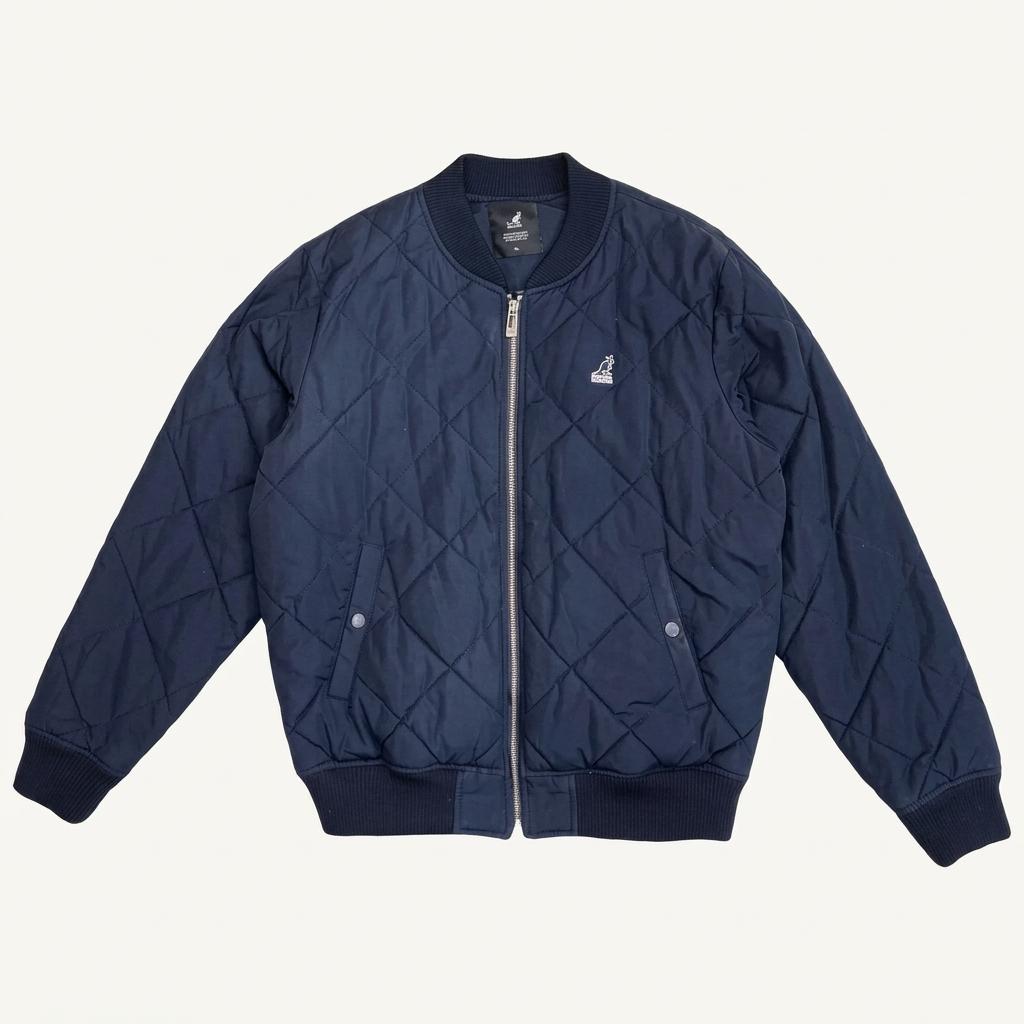 KANGOL 블랙다이아몬드 퀼팅 붐버 자켓  XL 1