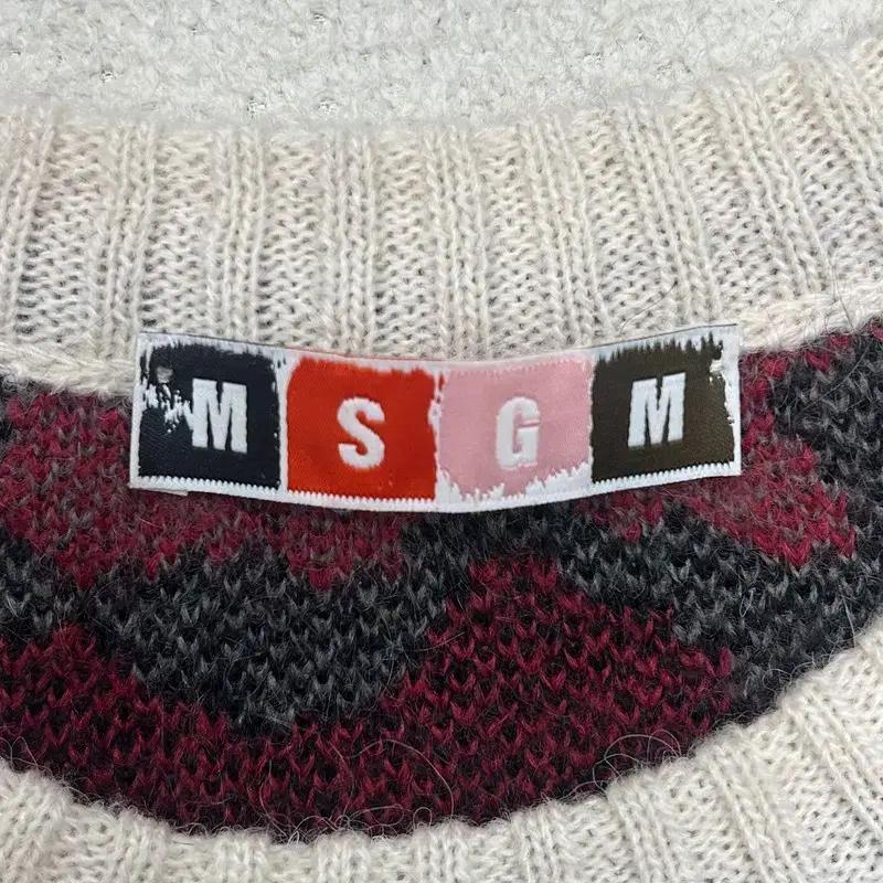 MSGM 레드 카모 플라쥬 모헤어 니트 OS 5