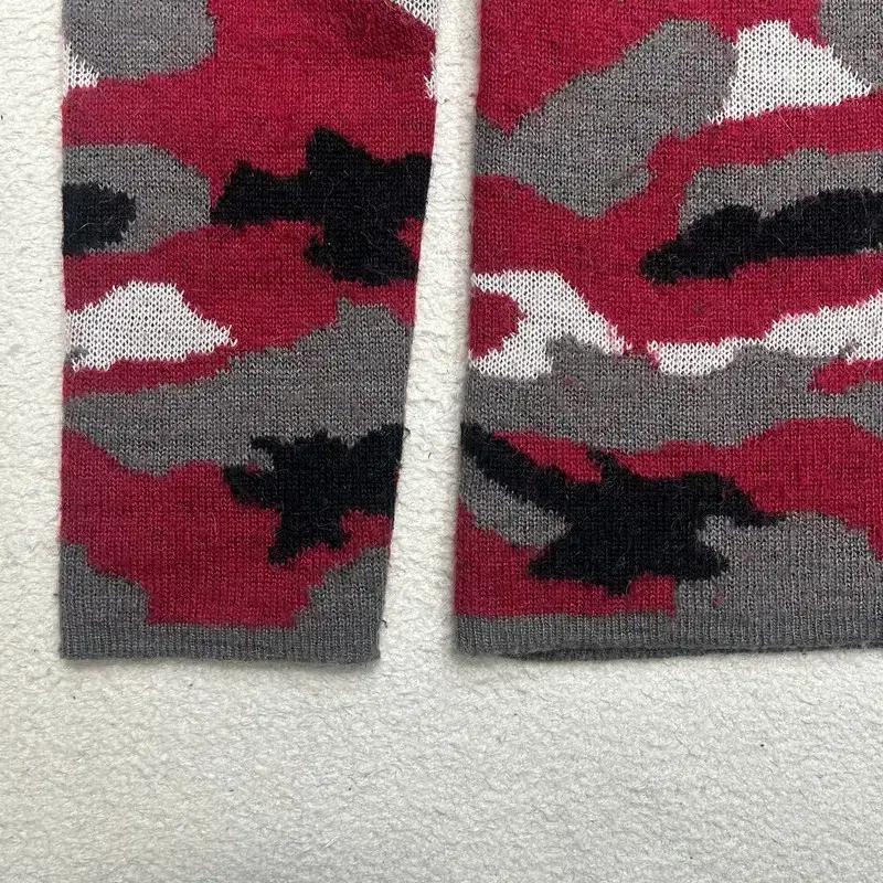 MSGM 레드 카모 플라쥬 모헤어 니트 OS 3