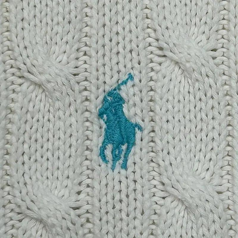 RALPH LAUREN 화이트 케이블 니트 가디건 M 3