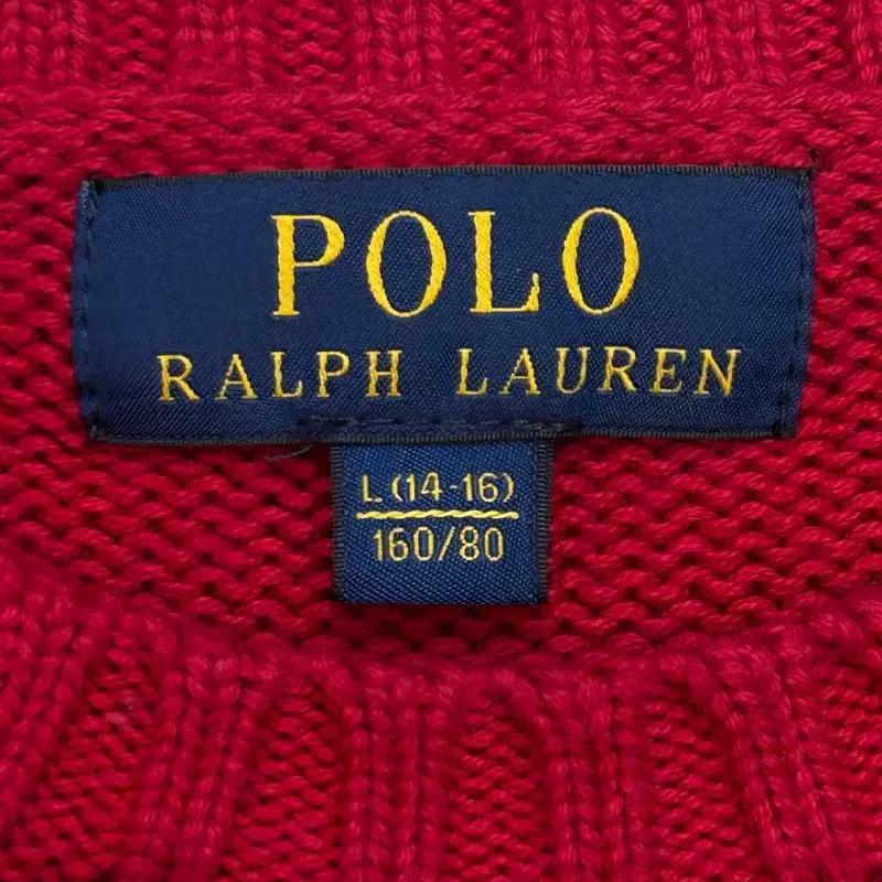 RALPH LAUREN 네이비 레드 신형라벨 스프라이트 니트 L 6