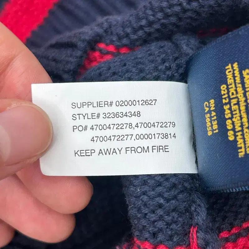 RALPH LAUREN 네이비 레드 신형라벨 스프라이트 니트 L 10