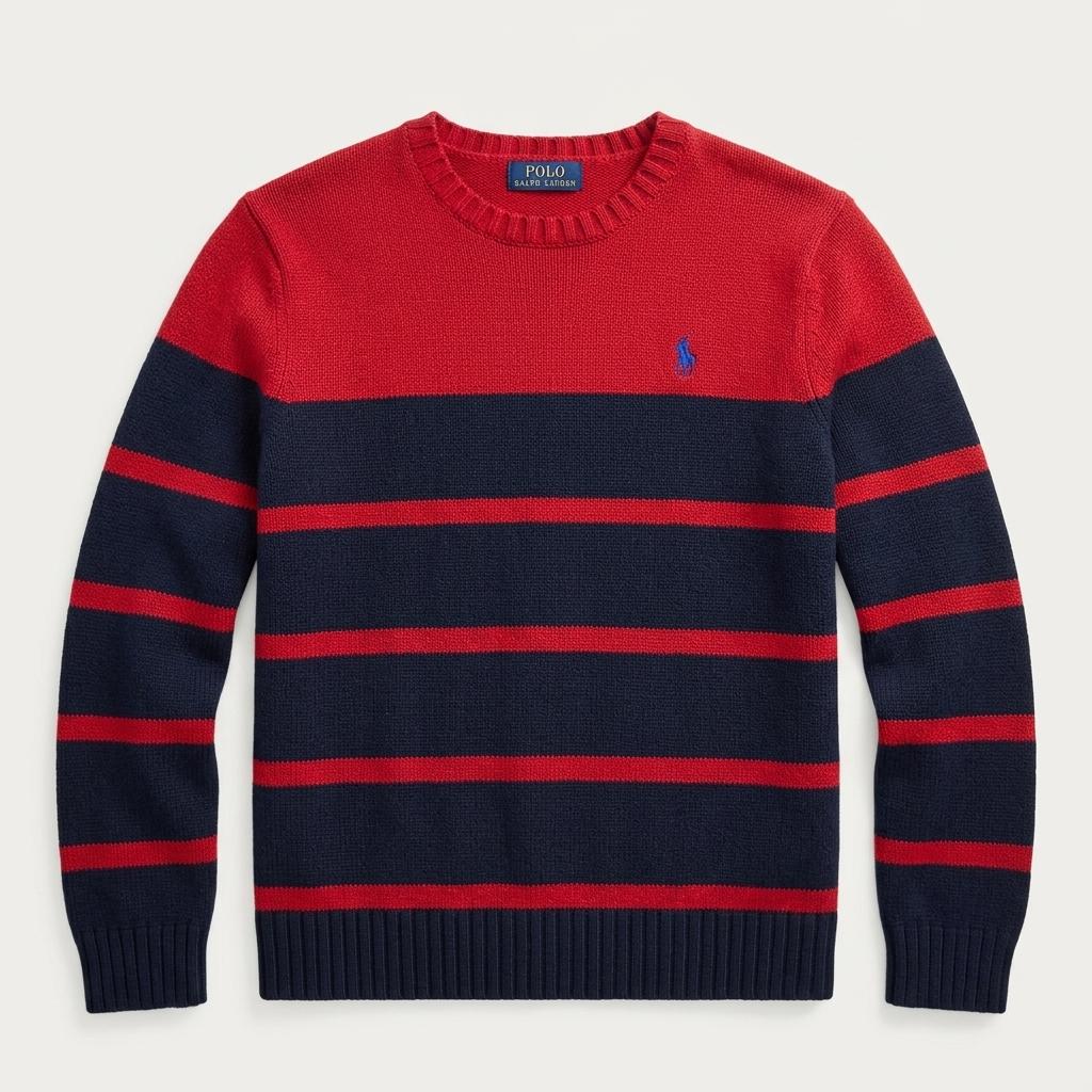 RALPH LAUREN 네이비 레드 신형라벨 스프라이트 니트 L 1