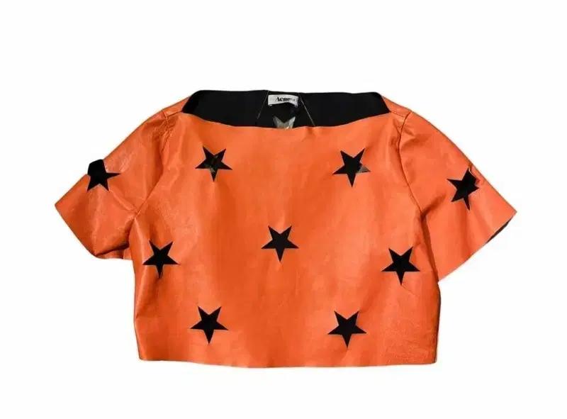 ACNE STUDIOS 스타 컷아웃 파이어 오렌지 탑 2