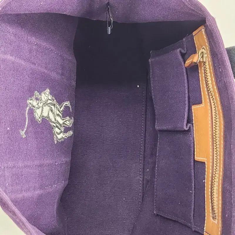 RALPH LAUREN 빅포니 코튼 토트백 9