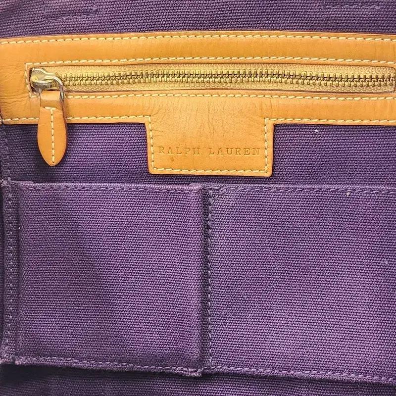 RALPH LAUREN 빅포니 코튼 토트백 8