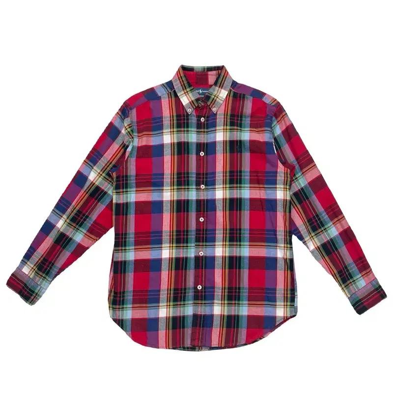 POLO BY RALPH LAUREN 깅엄체크 셔츠 레드 L 14-16 2