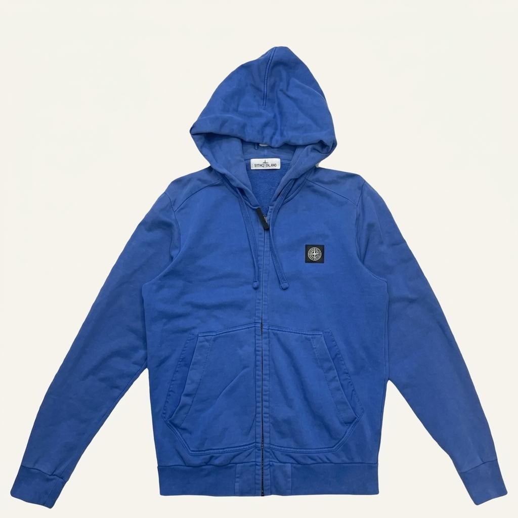 STONE ISLAND 후드집업 블루 100 1