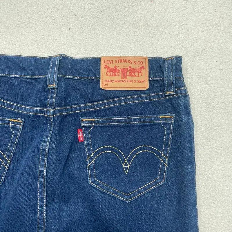 LEVI'S 앞트임 데님 스커트 Type1 L 4