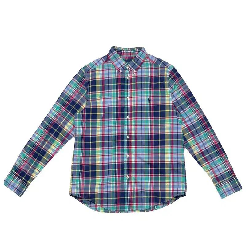 RALPH LAUREN 깅엄체크 셔츠 블루 L/G (14-16) 2