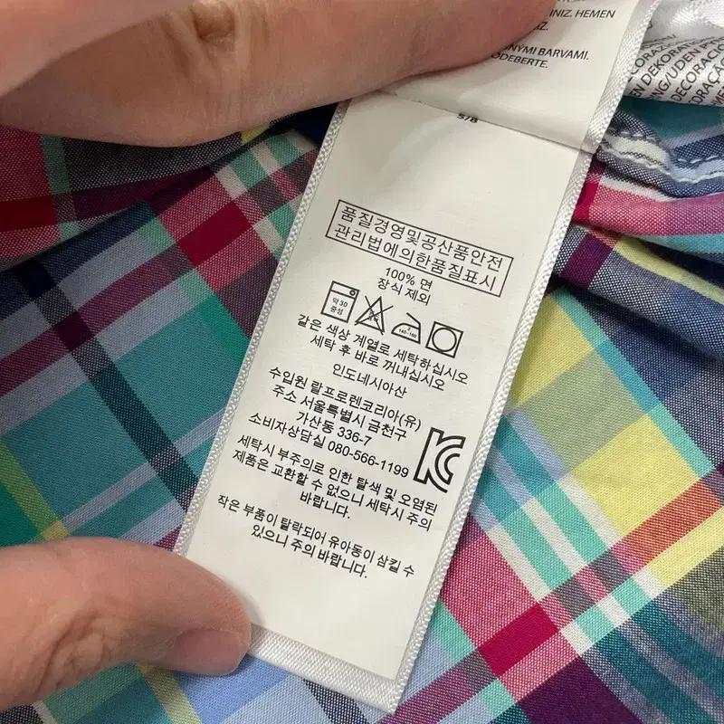 RALPH LAUREN 깅엄체크 셔츠 블루 L/G (14-16) 6