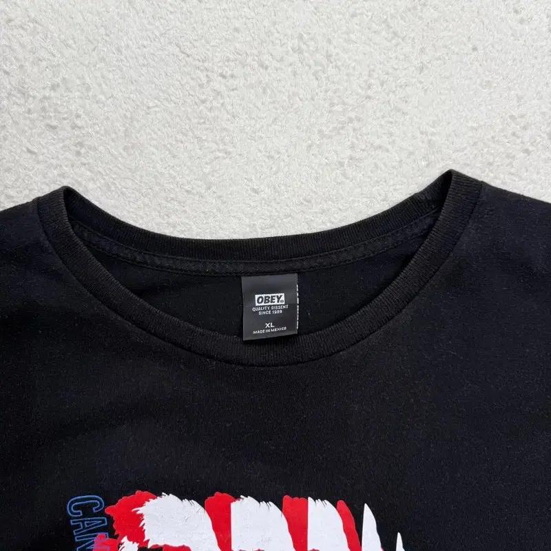 OBEY 블랙 프린팅 반팔 XL 4