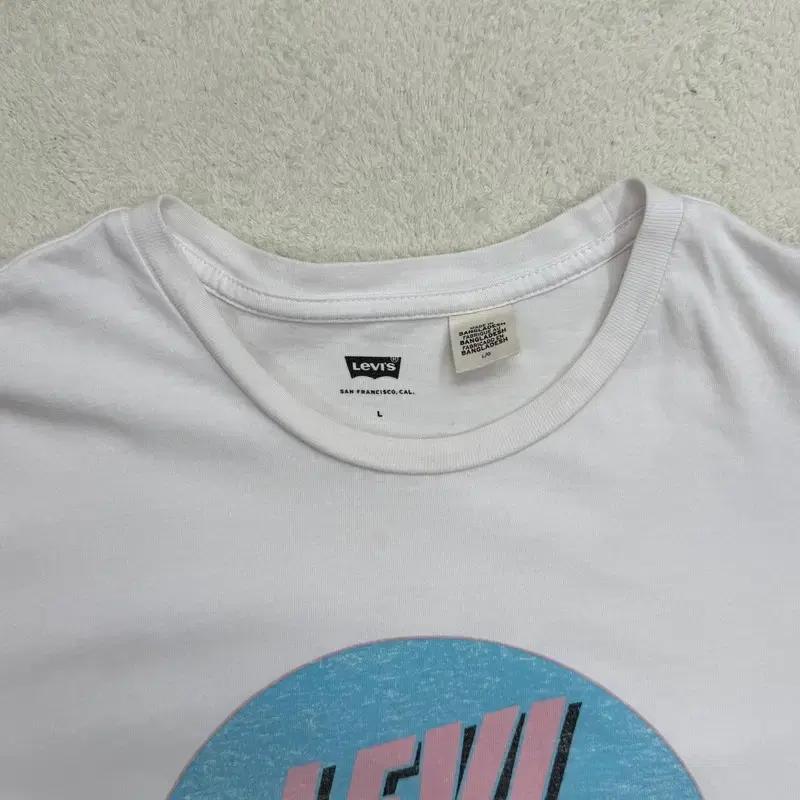 LEVI'S 화이트 프린팅 반팔 L 5